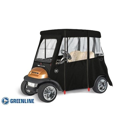 Eevelle Greenline 2 Passenger Drivable Golf Cart Enclosure - Jet Black GLECCB02